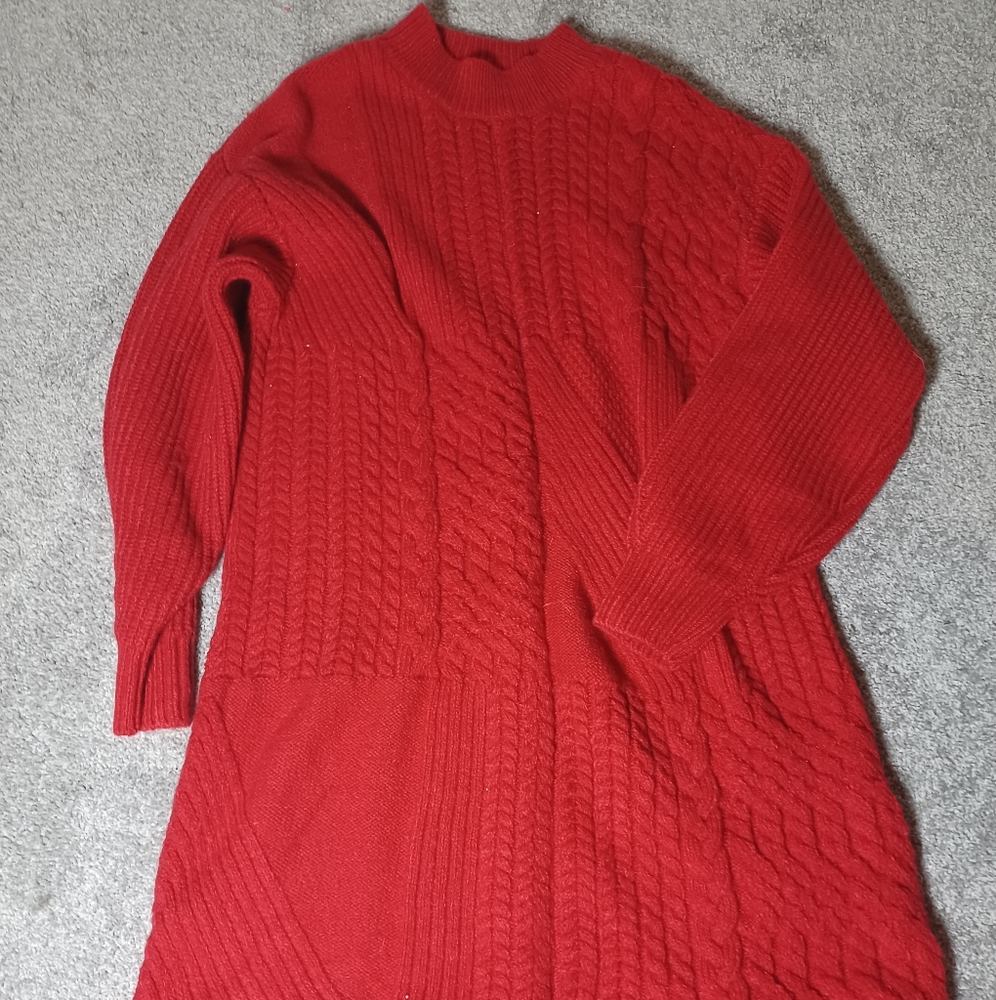 Old Navy Red Sweater Dress 2x plus